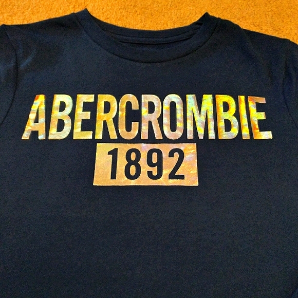 Abercrombie Kids Hologram Logo Long Sleeve Tee - Picture 1 of 3
